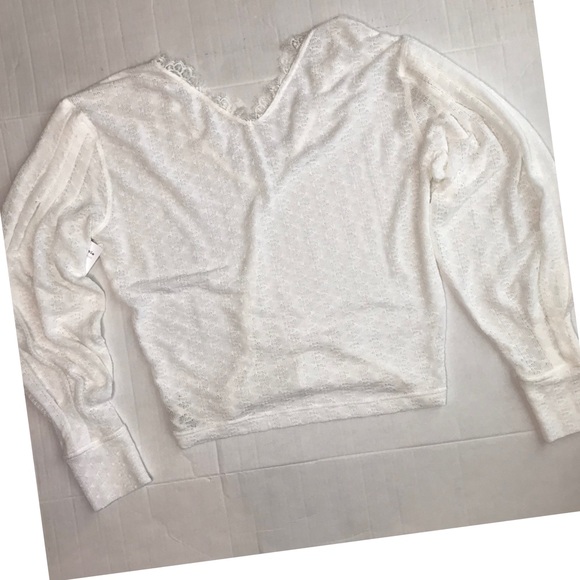 FREE PEOPLE Dream Girl Pointelle Top Nwt - Picture 4 of 8